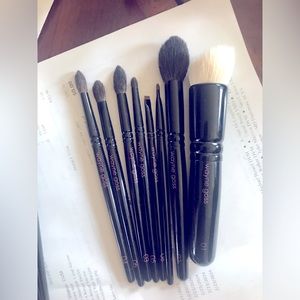 Wayne Goss face brushes 00, 01, 02, 13, fan brush